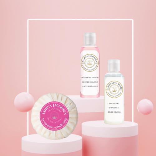 ASHINA JACOBSEN, savon 20g + Shampoing 30ml , Set de courtoisie