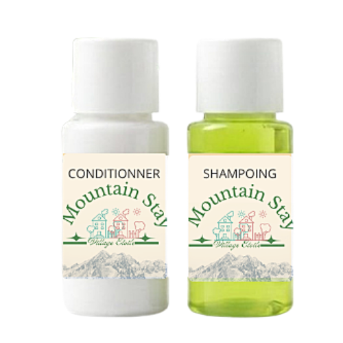 kit Personnalisé avec votre LOGO , 50 SAMPOINGS + 50 APRES SHAMPOINGS