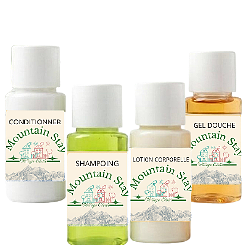 100 shampoings de 30ml Personnalisés avec votre LOGO